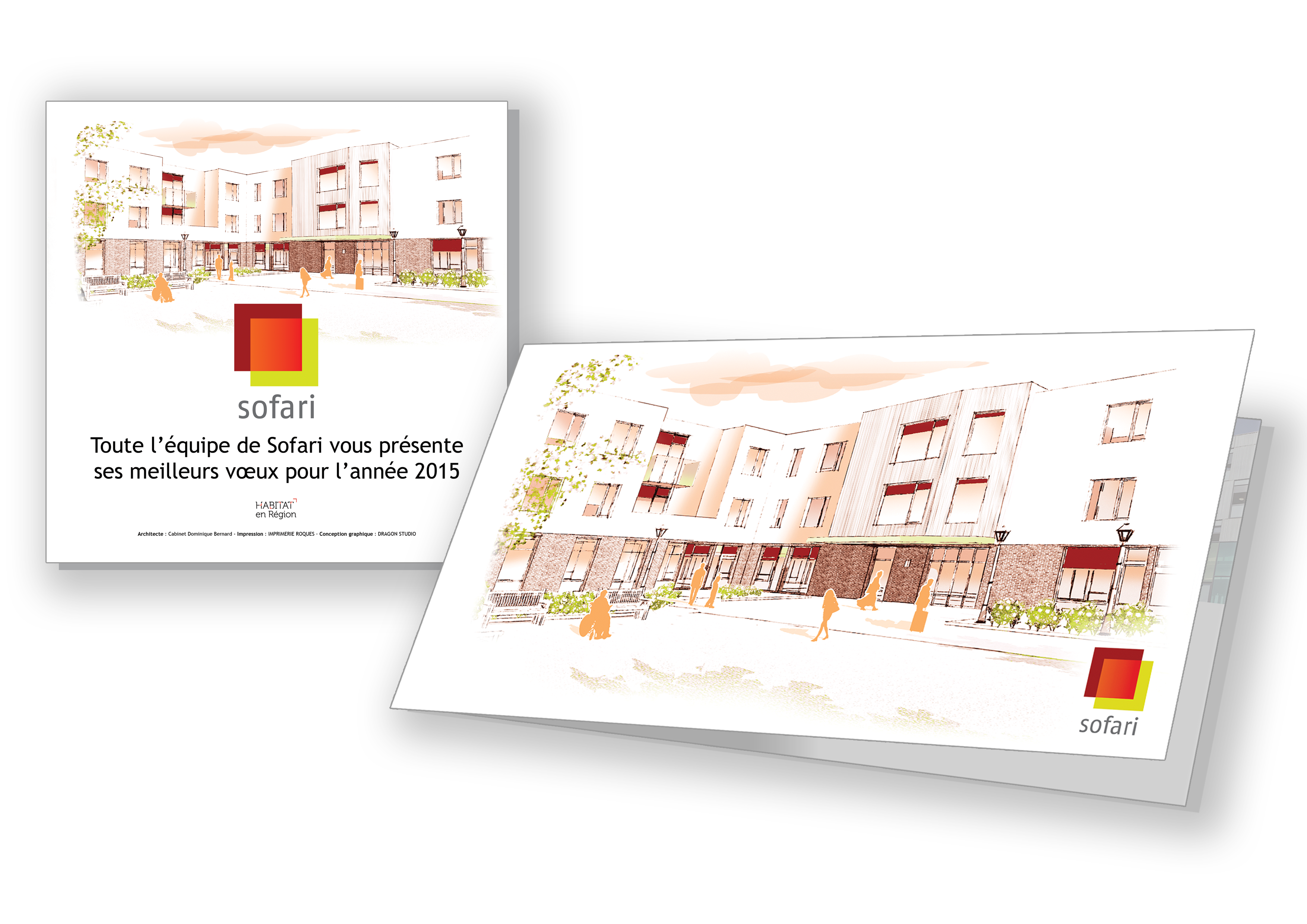 Création graphique – Cartes & mailing de vœux pour SOFARI