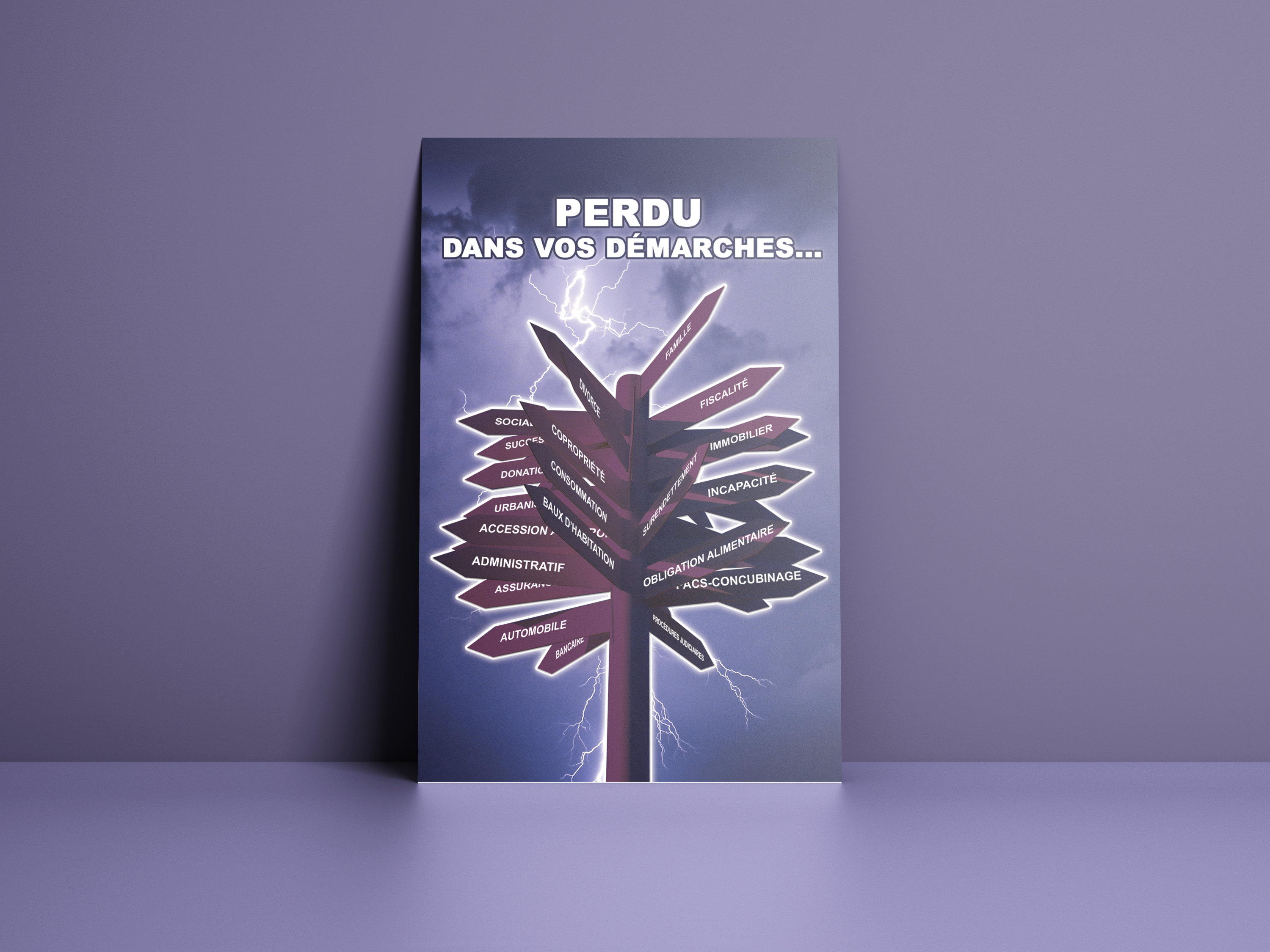 Création d'une plaquette recto verso pour une association juridique — Paris 19e