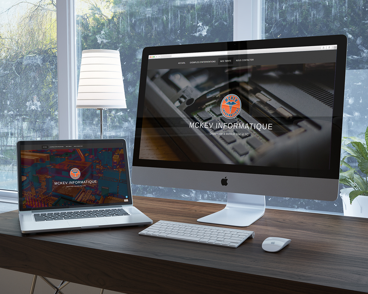 Création du site internet, logo, page réseau social pour MCKEV INFORMATIQUE