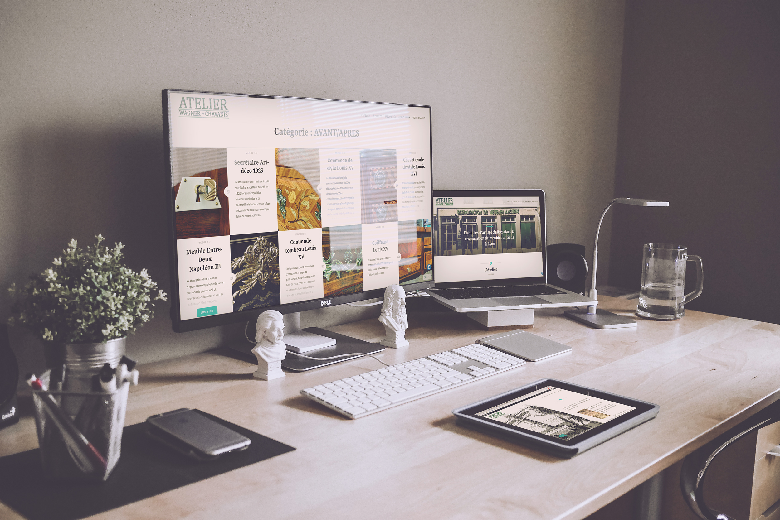 Création de l’identité numérique pour Wagner & Chavanis – Atelier de restauration de meubles anciens à Lyon